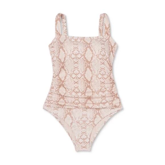 Kona Sol Snake Print Tan Swimsuit One Piece Size Large NWT - Picture 3 of 8